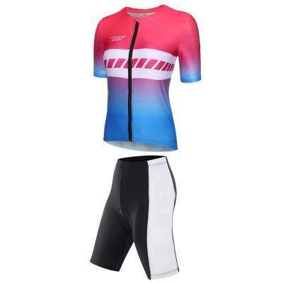 China Breathable Antibacterial Quick Dry High Quality Sleeve Polyester Team Cycling Jersey Lightweight Cycling Tank Top Shorts for sale