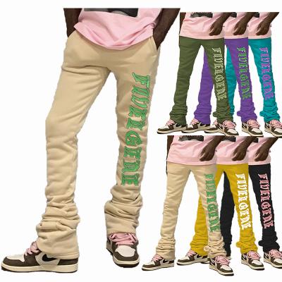 China Custom LOGO High Street Men's Streetwear Anti-wrinkle Sweat Pants Men Elastic Waist Trouser Pants Pants for sale