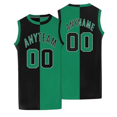 China Antibacterial Custom Design Men's Reversible Basketball Vest Colorblock Sublimation Basketball Uniform Tank Top for sale