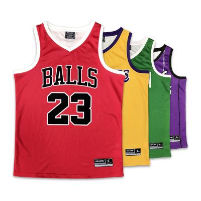 China Best Antibacterial Custom Cheap Reversible Basketball Jersey Youth Sublimation College Uniform Design for sale