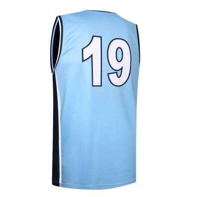 China Custom Wholesale Antibacterial Unisex Basketball Uniforms Wear Shirts Tops Tank Tops For Sports for sale