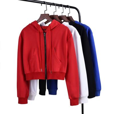 China Wholesale Anti-wrinkle Ladies Short Fashion Sporty Casual Long Sleeve Hooded Jacket for sale