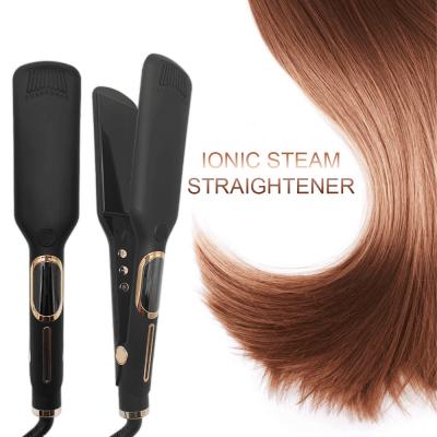 China 2 in 1 Hair Straightening With Ceramic LCD Adjustable Temperature Flat Iron for sale