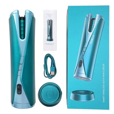 China PTC Cordless Hair Curler , Music Auto Curling Iron USB Travel Rechargeable Hair Curlers for sale