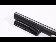 HS-6004 Private Label Electric Hair Brush Negative Ion Ceramic Straightening Comb Black/Green