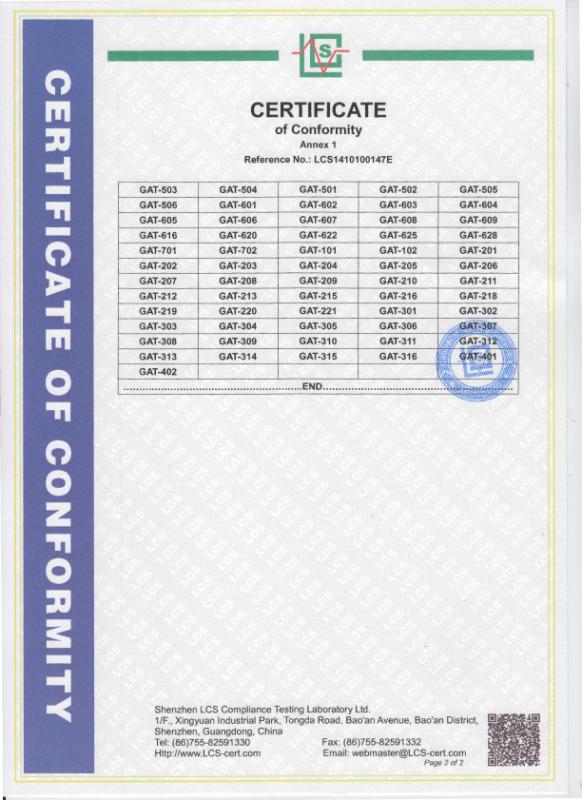 CE Certificate - SHENZHEN  GOLDANTELL TECHNOLOGY CO.,LIMITED