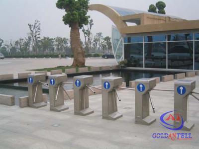 China 304 Stainless Steel Semi Automatic Vertical Tripod Turnstile With Mifare Card Reader for sale