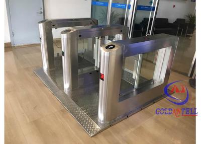 China Biometric Fingerprint RFID Turnstile Office Building Glass Turnstile Door for sale