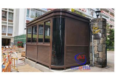 China Outdoor High Standard Security Guard Shack Tempered Glass For Parking Lot And Secuiry Office for sale