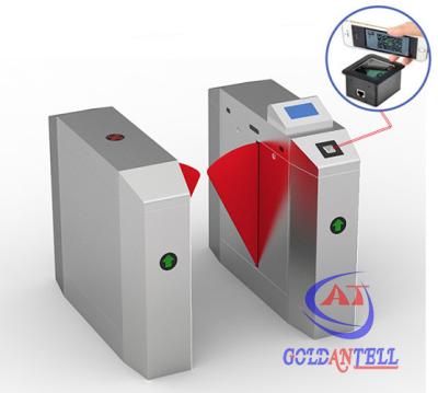 China Popular 2D Qr Code Flap Barrier Gate With Software Sdk / Entrance Turnstile Security Gates for sale