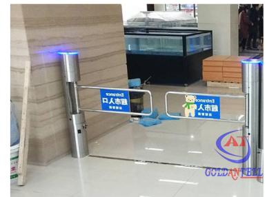 China Supermercado One Way Manual Swing Pedestre Porta Turnstile 90cm Long Channel à venda