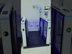 High Security Fast Pass  Biometric RFID Card Reader Facial Recognition Turnstile Speed Gate