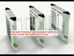 High Speed Pedestrian Facial Recognition System Fast Speed Turnstile Gate Etrance & Exit Access