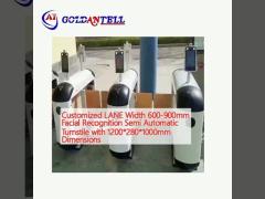 Customized LANE Width 600-900mm Facial Recognition Semi Automatic Turnstile with 1200*280*1000mm Dimensions