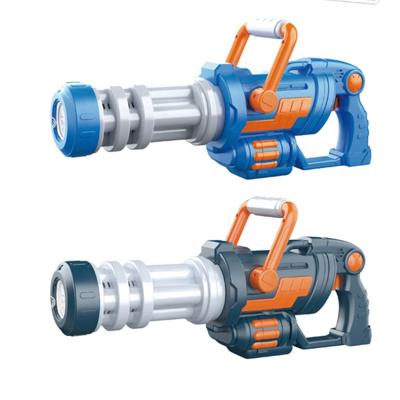 China Electronic Bubble Gun With Sound Light And Newcomer Electronic Light And Sound Bubble Automatic Gatling Gun for sale