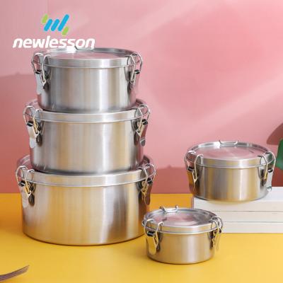 China Kitchen Stocked Storage Box Sealing Stainless Steel Food Container With Food Grade for sale