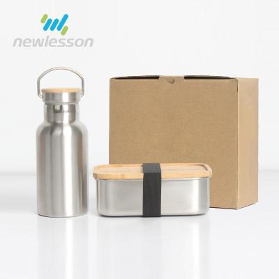 China Stocked Thermal Water Bottle Stainless Steel Lunch Box Set With Best Quality for sale