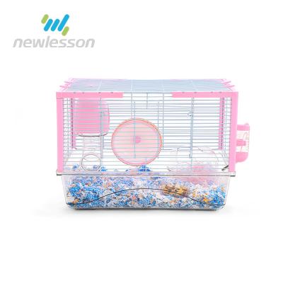 China Breathable Portable Stable Hamster Cage Plastic Pet Cage Luxury New for sale