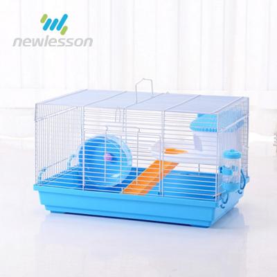 China Beautiful small sustainable plastic luxury barn hamster cage with accessories for sale