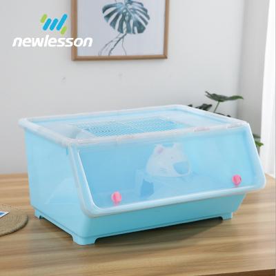 China Hamster 2020 New Product Breathable Hamster Cage Plastic Transparent Animal Cages for sale