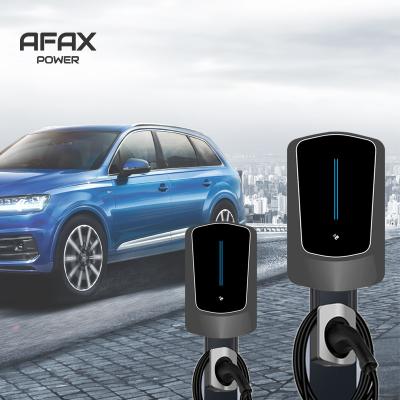 China IEC62196/EN61851 AFAX Power A600 AC Car Charger 32A Ev Type2 Ethernet Ocpp 1.6 Car Charging Station Wallbox 11kw 22kw for sale