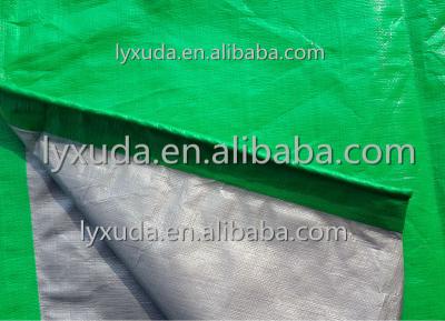 China UV stabilized PE pe canvas truck tarpaulin green silver sheet Vietnam for sale