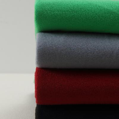 China Solid color waterproof polyester back lining 100% super knit poly brushed fabric for garment for sale