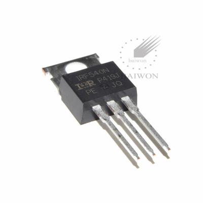 China New original IC standard Chip Integrated Circuit IRF540 TO-220 33A 100V aftermarket support of 0.040 ohm N-channel electronic component BOM for sale