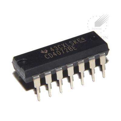 China New original electronic components standard CD4072BE DIP14 CMOS OR GATES IC Chip Integrated Circuit for sale