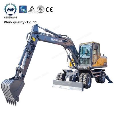 China China New Wheel Earth Moving Excavator Easy Operation Machinery Digger 11t Small Wheeled Excavators With Best Price for sale