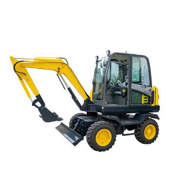 China Factory Construction Machine 6ton Wheel Mini / Small Medium Digger Wheel Excavator for sale