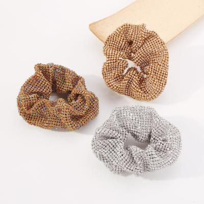 China Fashion European And American Design Diamond Shining Luxury Hair Scrunchies Fashion Hair Tie For Girl for sale