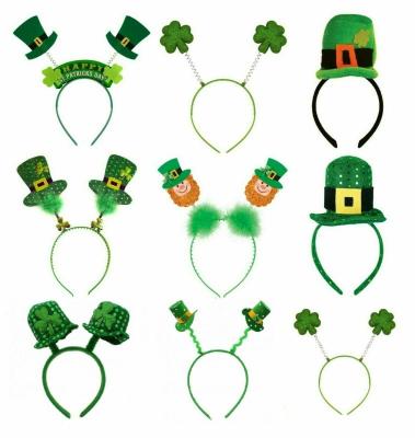 China Fashion St. Patrick's Day Headband Irish Fancy Dress Headband Party Costume St. Patrick's Day Green Hat for sale