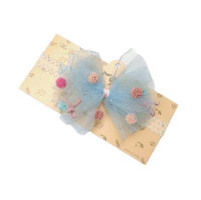 China Fashion New Product Hot Selling Nylon Hairband Baby Girl Headband With Bow for sale