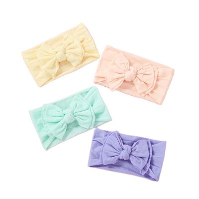 China Soft Baby Headbands Baby Party Hair Accessory Soft Silk Elastic Hair Band for sale