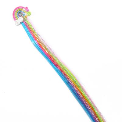 China Unicorn Hair Clips Children Soft Colorful Clip in Hair Extensions Clip Children Bobby Pin Girls for sale