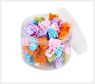 China Fashion 72 Pieces Boxed Small Claw Clip Barrel Mini Hair Clip Adult Decorative Hair Clip Korean Plastic Clip Storage Box for sale