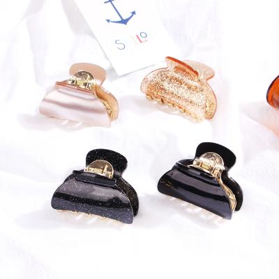 China Custom Matte Fashion Hair Claw Clips Solid Color Hair Claw Clips For Thick Hair Small Dish Holds Claw Clip for sale