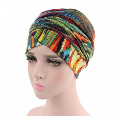 China DecorateÂ   Hot sale designer hoods and elastic durags cotton printing durag wrapped hat for women for sale