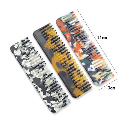 China 2021 Fashionable Elegant Multi Color Acetate Rectangular Vintage Style Comb Hair Combs for sale