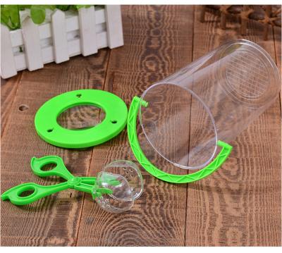 China Collect/To Observe/Study Sale Promotional Animal Printing Plastic Portable Portable Insect Holder Trap Kids Play Insect Observation Box for sale