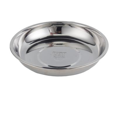 China Specials Sustainable Daily High Quality Household Stainless Steel Round Dish For Holding Food for sale