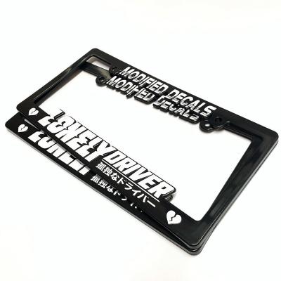 China Solid; Durable Custom Design Plastic Licence Plate Frame Car License Number Plate Frame for USA for sale