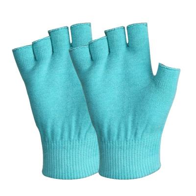 China Eco-friendly Moisturizing Spa Gloves Overnight Bedtime Heal Cracked Dry Eczema Skin For Half Finger Repair Treatment Gel Finger Gloves for sale