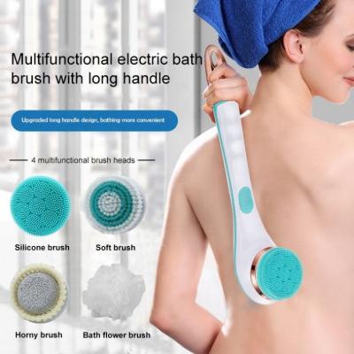 China Waterproof Body Clean Brush Long Handle Massage Body Clean Brush Electric Rotating Multifunctional Bath Brush IPX7 Exfoliation Brush for sale