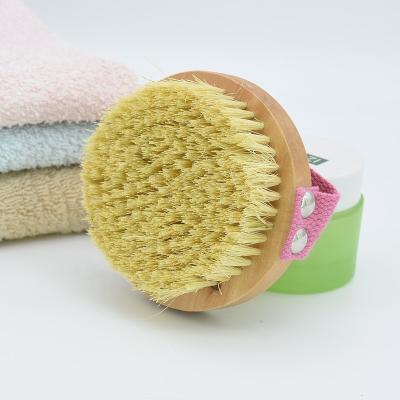 China EXFOLIATING Wholesale Professional Customizable Dry Round Body Brush Back Bath Brush Plug Body Shower Brush for sale