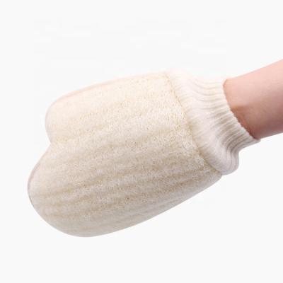 China EXFOLIATE Loofah Rubbing Towel Gloves Rubbing Bath To Remove Dead Skin Exfoliating Bathing Double Sided Bathing Gloves for sale