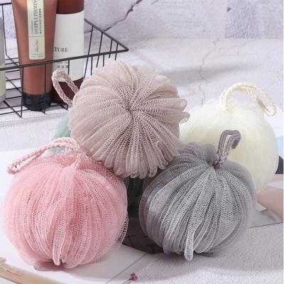 China EXFOLIATING Customized Colors Pour Loofah PE Mesh Bath Sponge OEM Colored Bath Sponge For Body Cleaning for sale