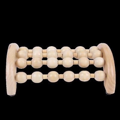 China Hot Selling Comfortable Portable Roller Wooden Shiatsu Therapy Massager Tool Kit Wooden Anti Cellulite Foot Rollers for sale