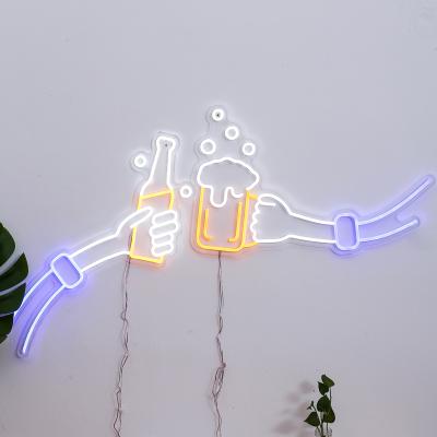 China The Other Beer and Cheers Acrylic Flex Neon Sign Wall Mounted Neon Tube for Home Decor for sale